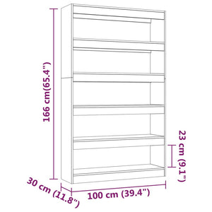 Libreria/Divisorio Grigio Cemento 100x30x166 cm cod mxl 17341