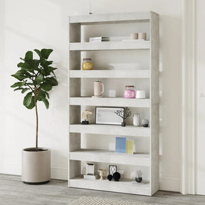 Libreria/Divisorio GrigioCemento 100x30x198cm Legno Multistrato 811776