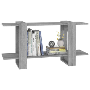 Libreria Grigio Marrone 100x30x51 cm in Legno Multistrato