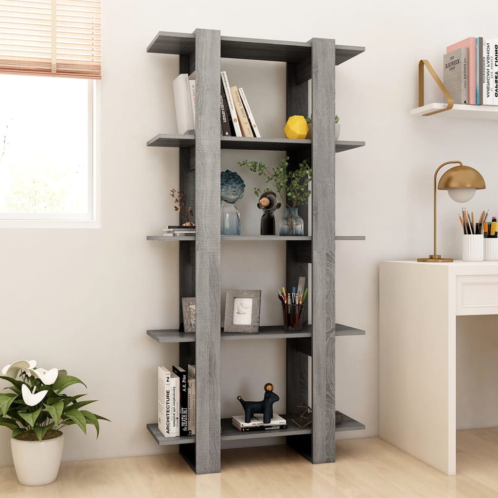 Libreria/Divisorio Grigio Sonoma 80x30x160 cm in Truciolato cod mxl 22562