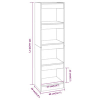 Libreria/Divisorio Rovere Fumo 40x30x135 cm cod mxl 19977