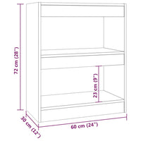 Libreria/Divisorio Grigio Sonoma 60x30x72 cm cod mxl 33800