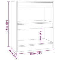 Libreria/Divisorio Rovere Marrone 60x30x72 cm cod mxl 23891