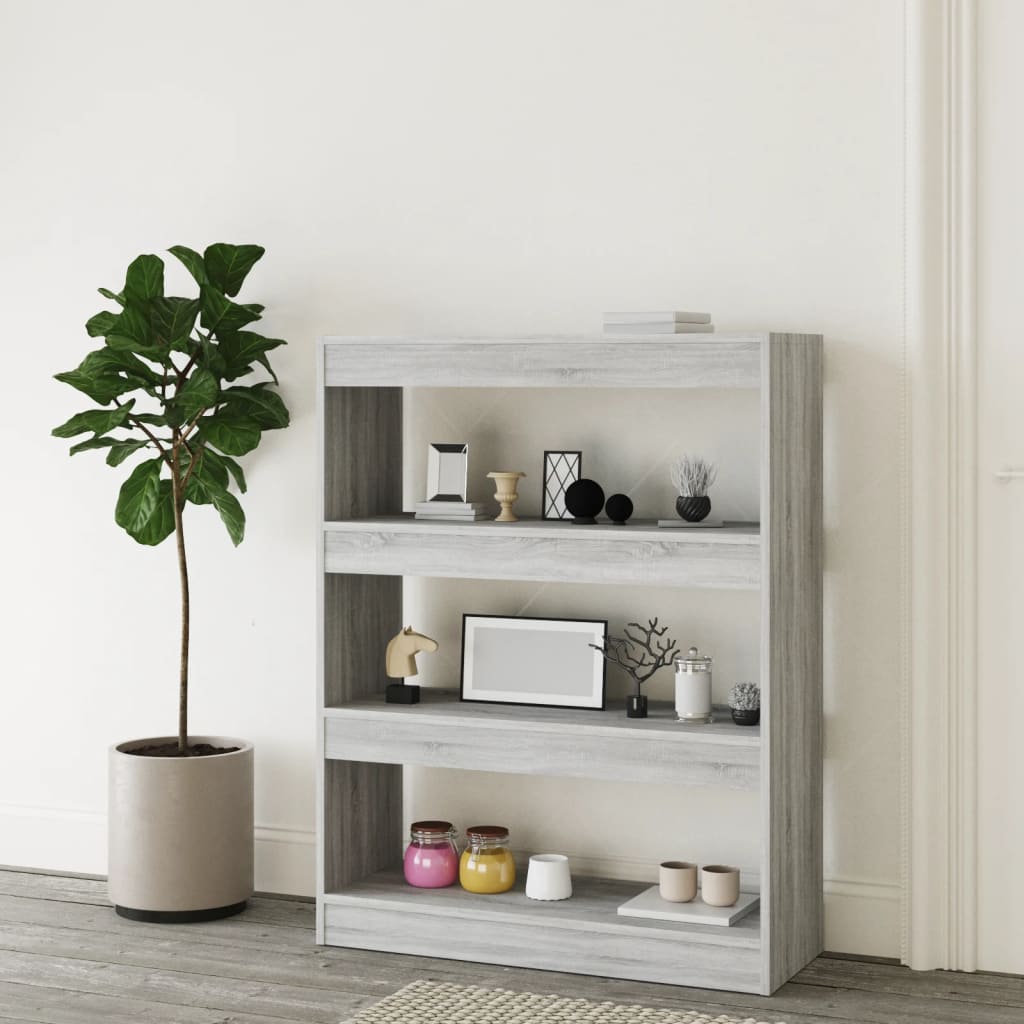 Libreria/Divisorio Grigio Sonoma 80x30x103 cm Legno Multistrato cod mxl 9540