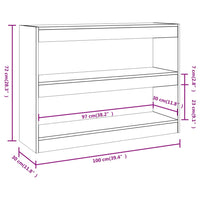 Libreria/Divisorio Grigio Sonoma 100x30x72 cm