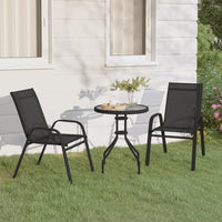 Set da Bistrot per Giardino 3 pz Nero cod mxl 36897