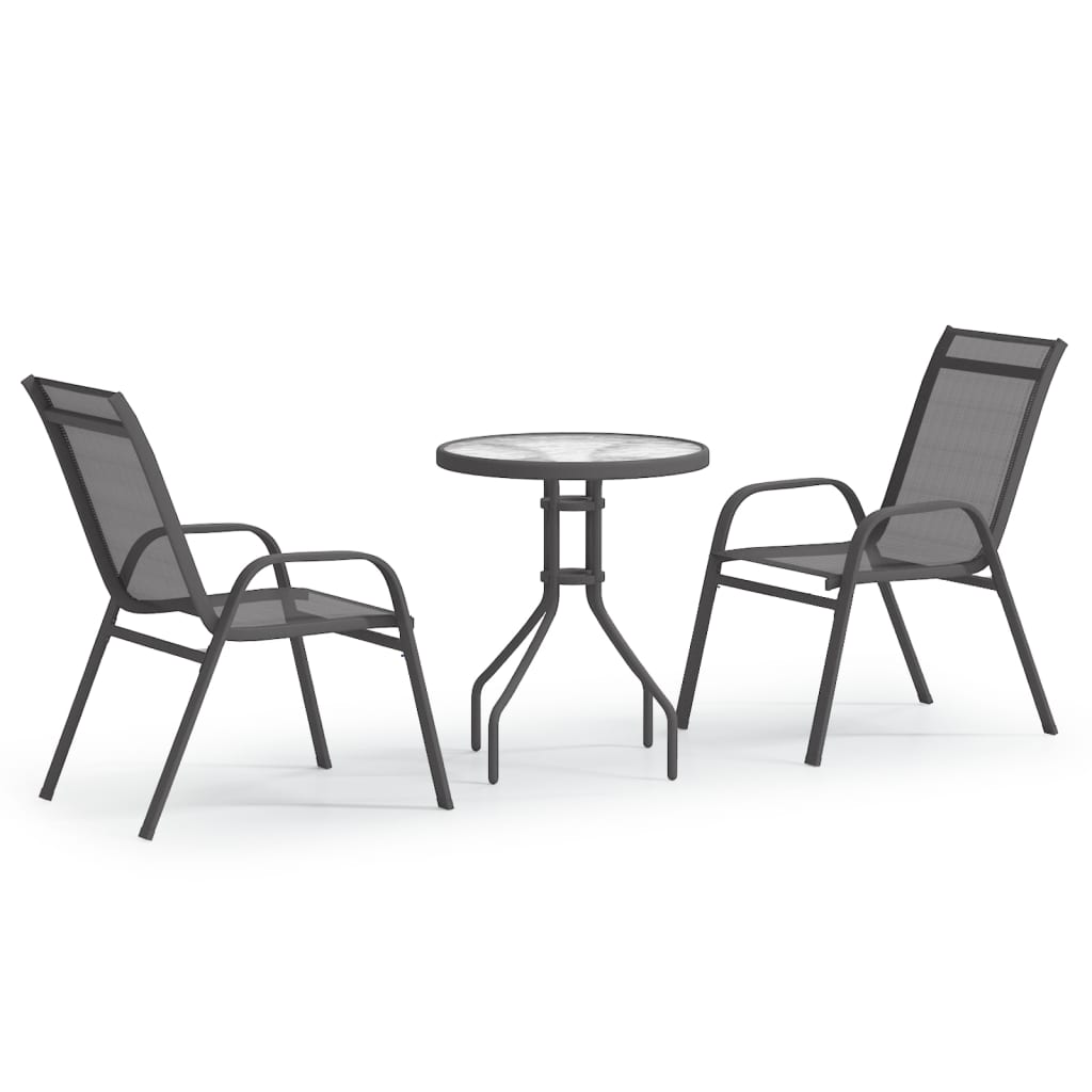 Set da Bistrot per Giardino 3 pz Grigio cod mxl 50297