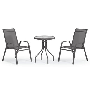 Set da Bistrot per Giardino 3 pz Grigio cod mxl 50297