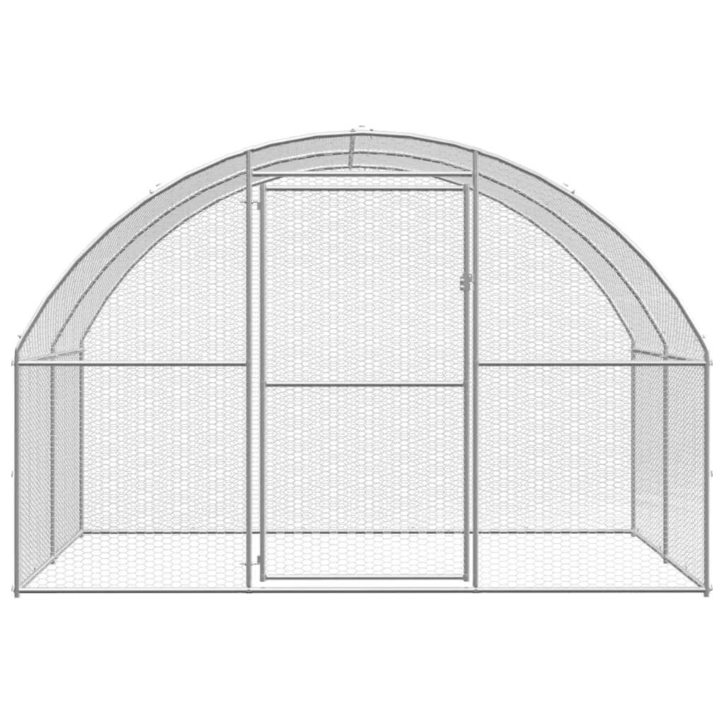 Pollaio per Esterni 3x4x2 m in Acciaio Zincato 3095464