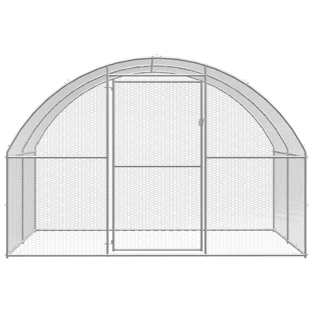 Pollaio per Esterni 3x10x2 m in Acciaio Zincato 3095467