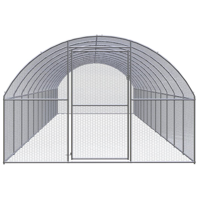 Gabbia per Polli da Esterno 3x12x2 m in Acciaio Zincato 3095468