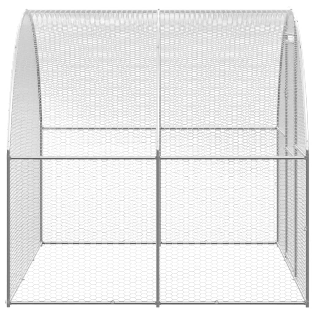 Gabbia per Polli da Esterno 3x12x2 m in Acciaio Zincato 3095468