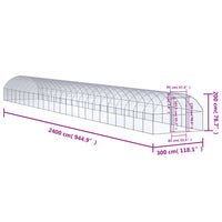 Pollaio per Esterni 3x24x2 m in Acciaio Zincato cod mxl 68076