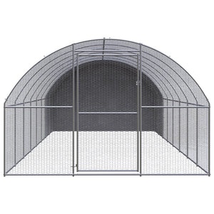 Gabbia per Polli da Esterno 3x8x2 m in Acciaio Zincato 3095475