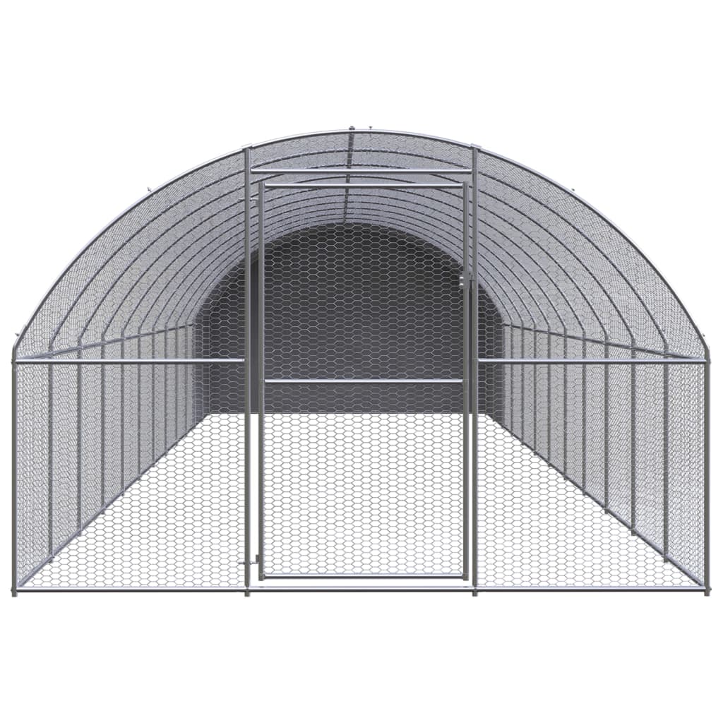 Gabbia per Polli da Esterno 3x12x2 m in Acciaio Zincato 3095477