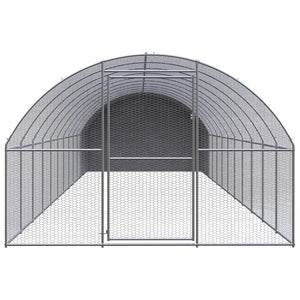 Gabbia per Polli da Esterno 3x12x2 m in Acciaio Zincato 3095477