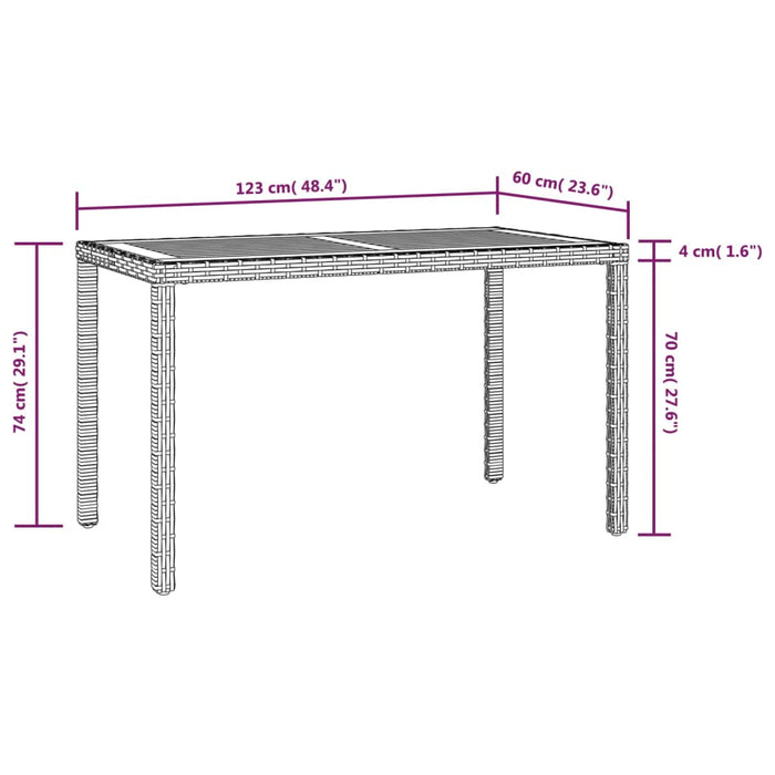 Set da Pranzo da Giardino 3 pz con Cuscini in Polyrattan Nero cod mxl 56048