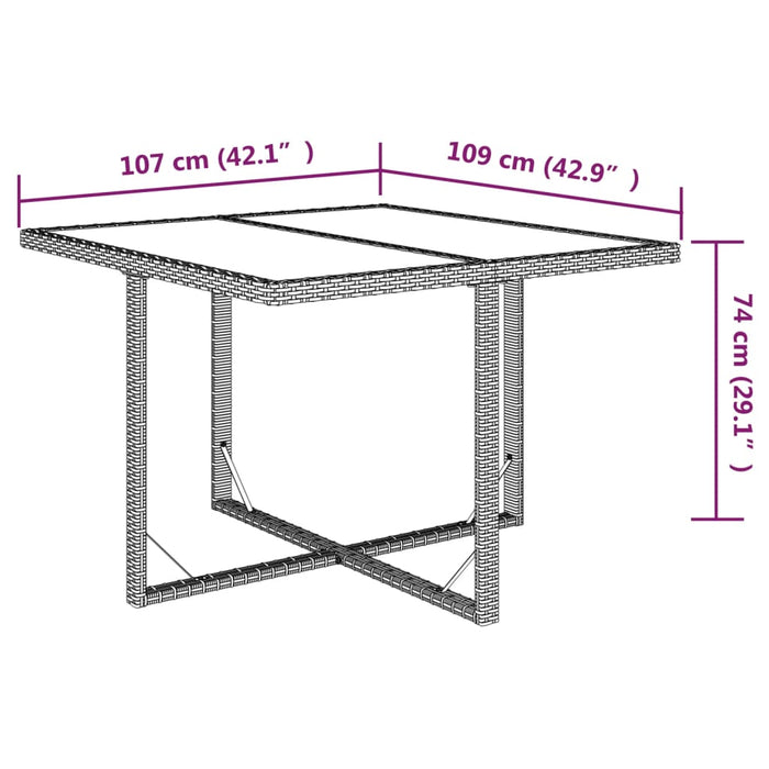 Set da Pranzo per Giardino 5 pz con Cuscini in Polyrattan Nero cod mxl 42900