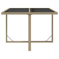 Set da Pranzo per Giardino 9 pz con Cuscini in Polyrattan Beige cod mxl 38600