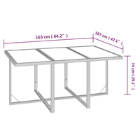 Set da Pranzo per Giardino 11 pz con Cuscini Polyrattan Marrone 3095539