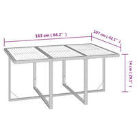 Set da Pranzo da Giardino 7 pz con Cuscini in Polyrattan Nero 3095545