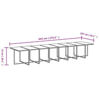 Set da Pranzo da Giardino 17 pz con Cuscini in Polyrattan Nero cod mxl 42620