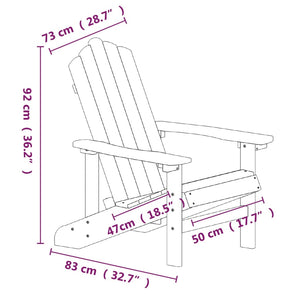 Sedie da Giardino Adirondack 2 pz in HDPE Marrone