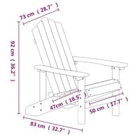 Sedie da Giardino Adirondack 2 pz in HDPE Marrone cod mxl 6746