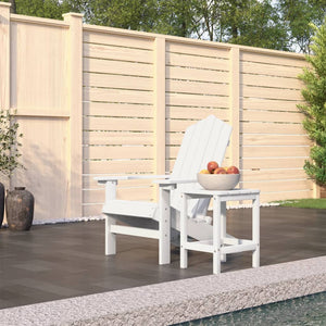 Sedia da Giardino con Tavolo Adirondack in HDPE Bianco cod mxl 6733