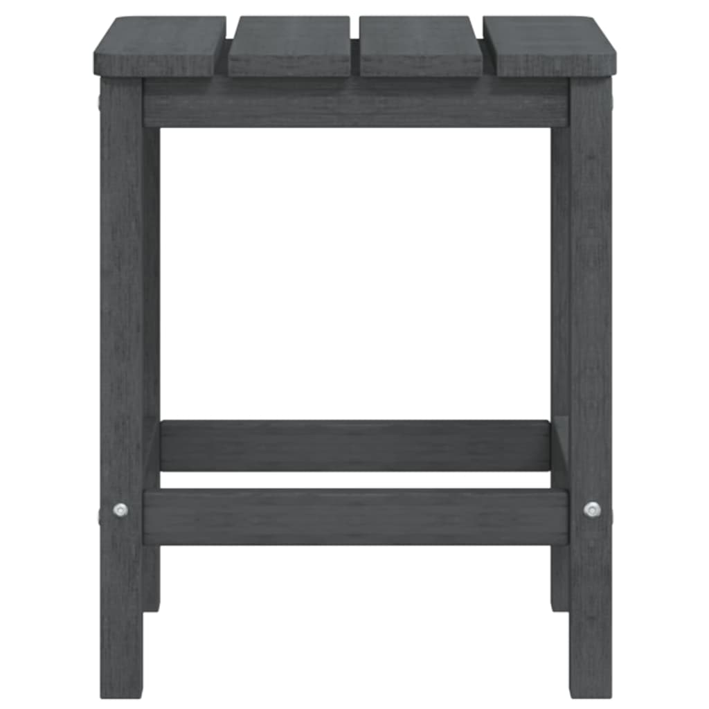 Sedia da Giardino con Tavolo Adirondack in HDPE Nero