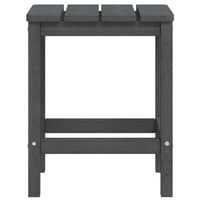 Sedia da Giardino con Tavolo Adirondack in HDPE Nero