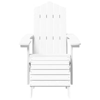 Sedie Giardino con Poggiapiedi e Tavolo Adirondack HDPE Bianco cod mxl 74504