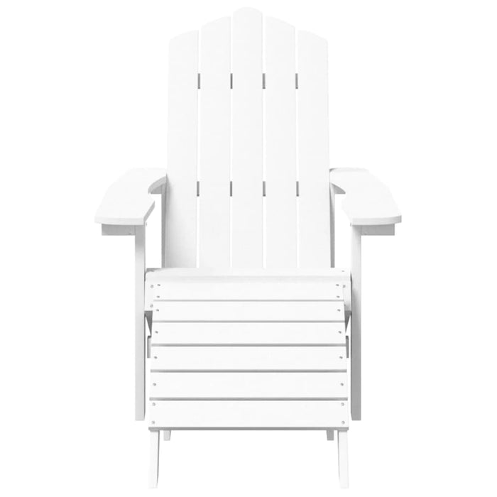 Sedie Giardino con Poggiapiedi e Tavolo Adirondack HDPE Bianco cod mxl 74504