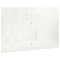 Paravento a 6 Pannelli 2 pz Bianco 240x180 cm in Acciaio 3095200