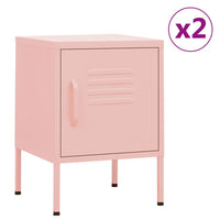 Comodini 2 pz Rosa 35x35x51 cm in Acciaio cod mxl 30363