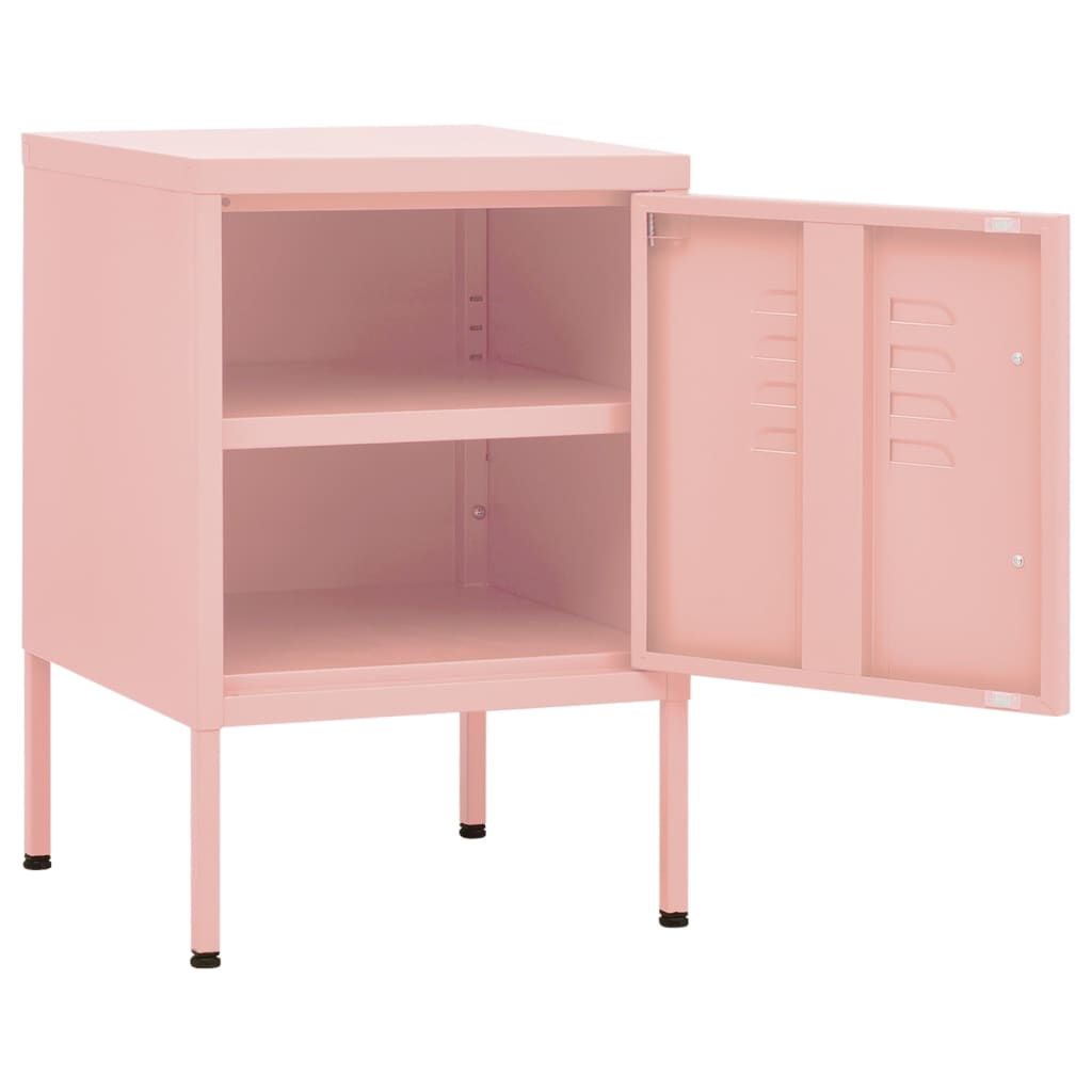 Comodini 2 pz Rosa 35x35x51 cm in Acciaio cod mxl 30363