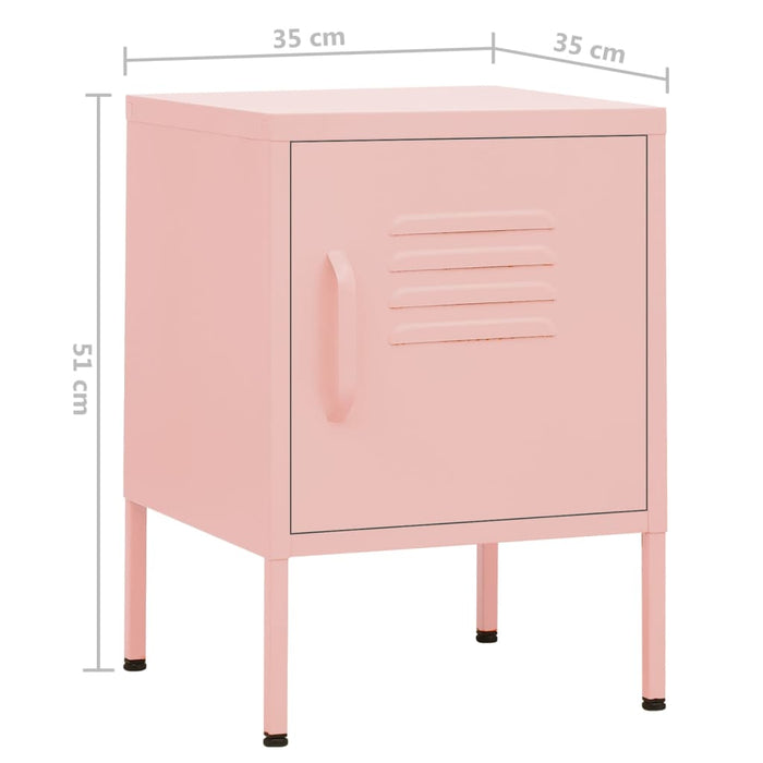 Comodini 2 pz Rosa 35x35x51 cm in Acciaio cod mxl 30363