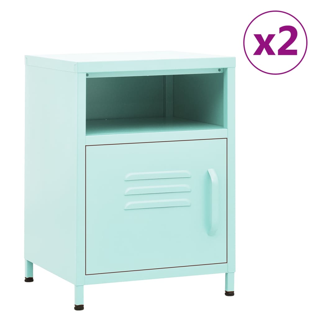 Comodini 2 pz Menta 35x35x51 cm in Acciaio cod mxl 57022