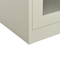 Armadio Ufficio con Fioriera Grigio Chiaro 90x40x128 cm Acciaio