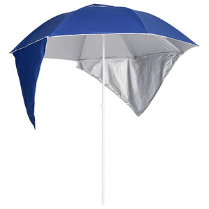 Ombrellone da Spiaggia con Teli Laterali Blu 215 cm cod 11506