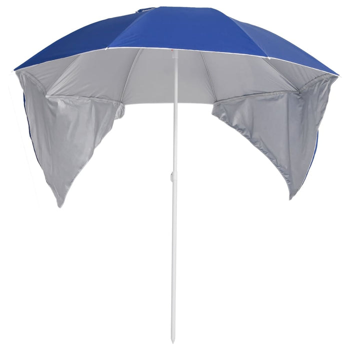 Ombrellone da Spiaggia con Teli Laterali Blu 215 cm cod 11506