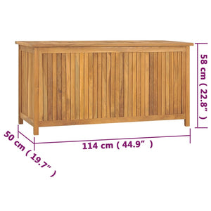 Cassa da Giardino 114x50x58 cm in Legno Massello di Teak 318732