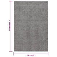 Tappeto a Pelo Corto 160x230 cm Grigio cod mxl 68050