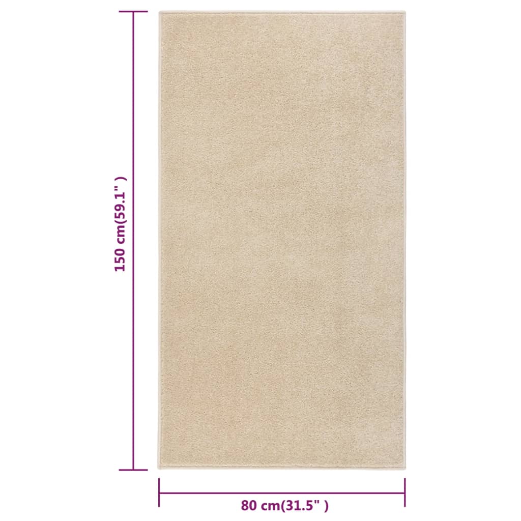 Tappeto a Pelo Corto 80x150 cm Beige cod mxl 63251