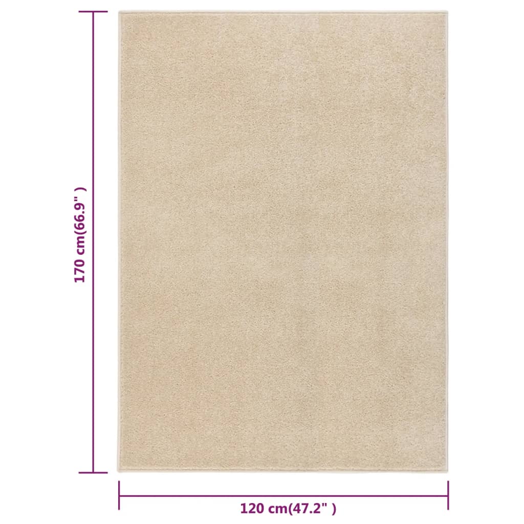 Tappeto a Pelo Corto 120x170 cm Beige 340331