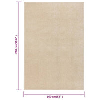 Tappeto a Pelo Corto 160x230 cm Beige 340333