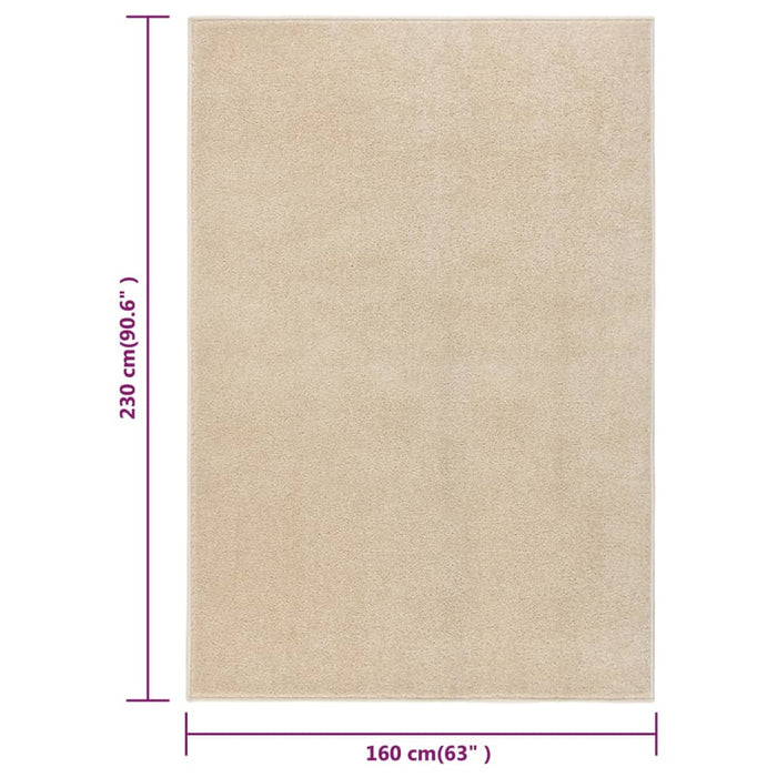 Tappeto a Pelo Corto 160x230 cm Beige 340333