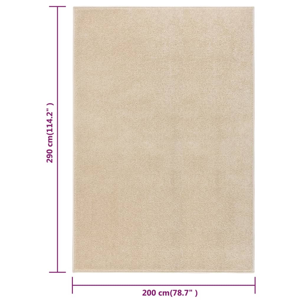 Tappeto a Pelo Corto 200x290 cm Beige 340334