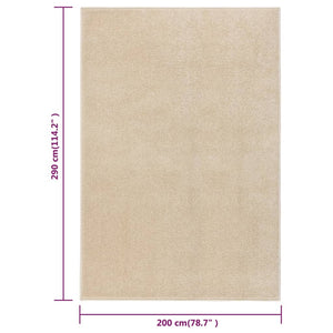 Tappeto a Pelo Corto 200x290 cm Beige 340334