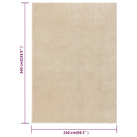 Tappeto a Pelo Corto 240x340 cm Beige 340335